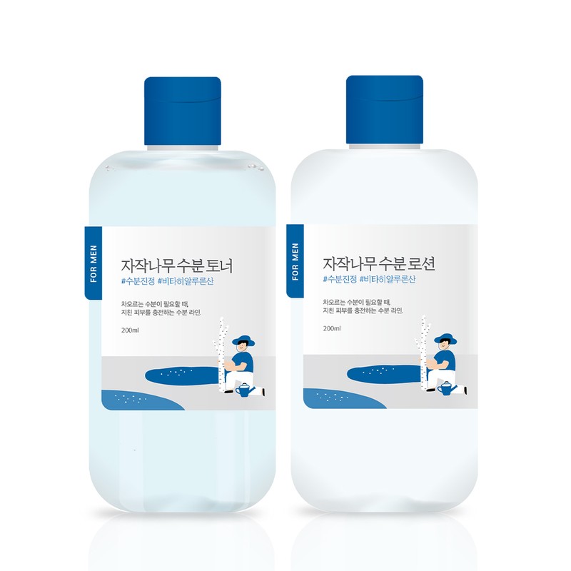 Round Wrap for Men Birch Moisture Toner 200ml / 라운드랩