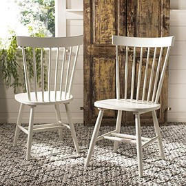 Safavieh American Homes Collection Parker Country Farmhouse Grey Spindle Side Chair (Set of 2)