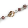 Avalaya Glass and Shell Bead with Silver Tone Metal Wire