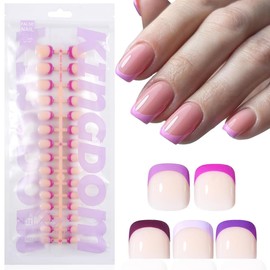 150Pcs French Tip Press on Nails Square Short Fake Nails Nude False Nails Nude Glossy Full Cover Acrylic Nails Summer Glue on Nails Artificial Stick on Nails for Women Manicure