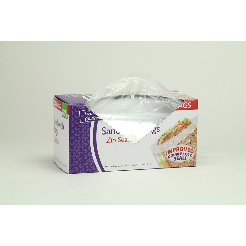 Plastic Ziplock Bags - 6.5" x 5.9", Transparent, 150 Pcs