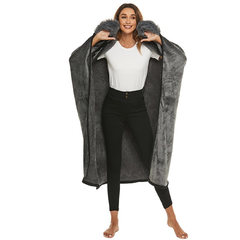iyoimono Grey Penguin Gift for Women Portable Blanket Penguin Gifts