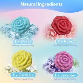 Shower Steamers Aromatherapy & Bath Bombs with Lavender Rose- 8 Pcs Gift Set for Women, Shower Bombs with Essential Oils, Home Spa Relaxation, Perfect Birthday Day Gifts for Women Who Have Everything