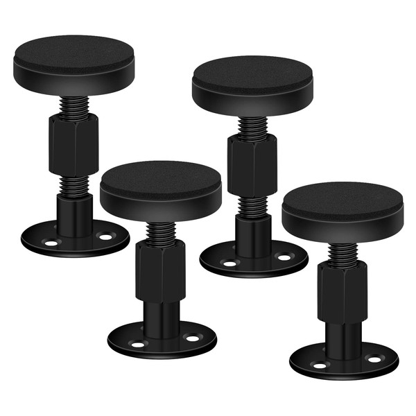 QUACOWW 4PCS Black Adjustable Bed Frame Anti-Shake Tool,Adjustable Threaded Headboard