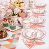 supernal Supernal 350pcs Rose Gold Plates and Napkins Party Supplies,Birthday