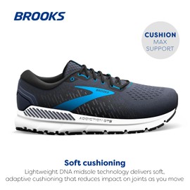 Brooks Men's Addiction GTS 15 Supportive Running Shoe - India Ink/Black/Blue - 8 X-Wide
