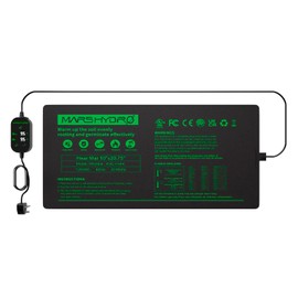 MARS HYDRO Seedling Heat Mat with Control 10''x 20.75'' Heating Mat IP67 Waterproof, Easy to Clean, for Seedling, Germination, Clone, Reptile
