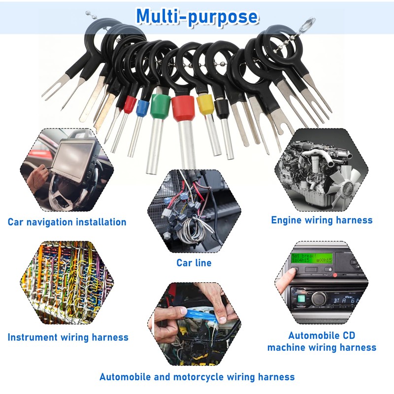 950 PCS Depinning Tool Kit Automotive Connector Pins Terminal Removal
