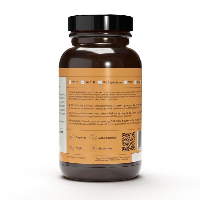 GIMMY Multivitamin Gummies - Supplement with Vitamin B12, vit A,