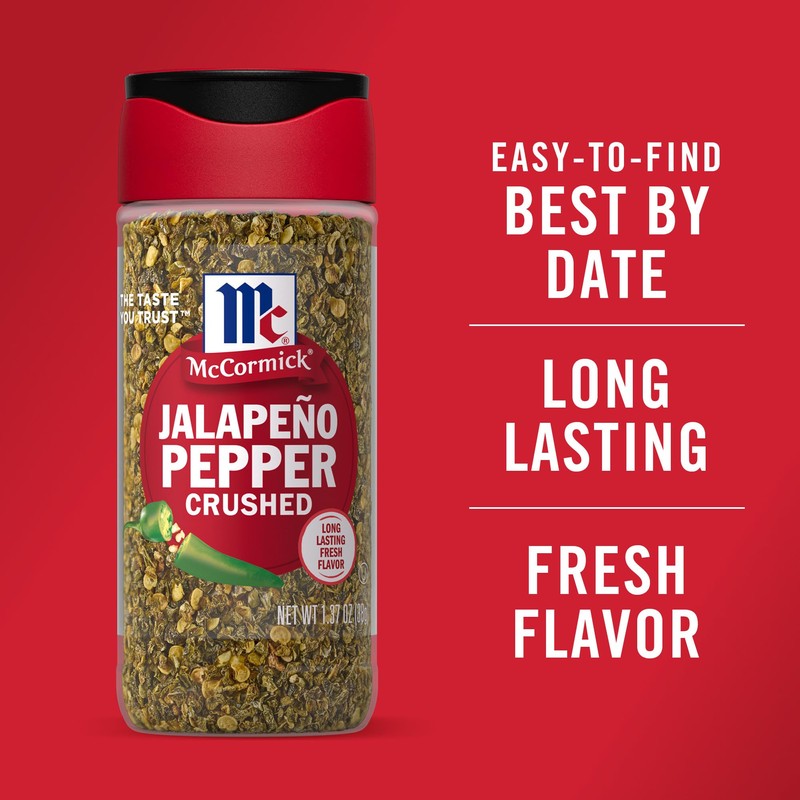 McCormick Crushed Jalapeño Pepper, 1.37 oz (Pack of 6)