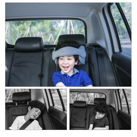 StoHua Child Car Seat Head Support - Baby Safety Car Seat Neck Relief Holder, Adjustable Head Band Strap Headrest, Baby & Kids Travel Accessories (Grey)