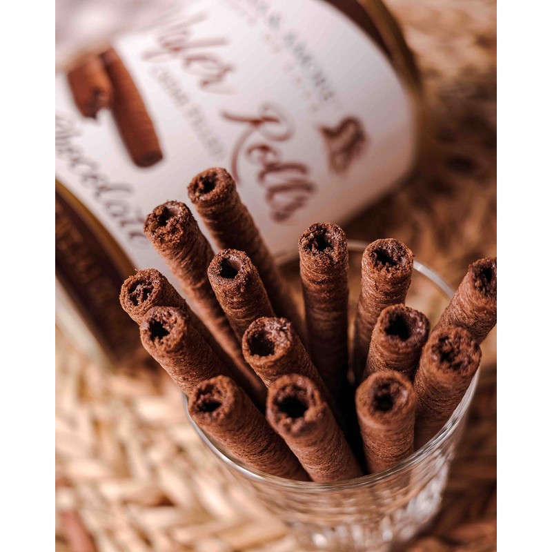 Cucina & Amore Crème-Filled Wafer Rolls, European Artisan Style, Made