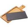 Westmark Bamboo and Natural Slate Serving Board with Motif and