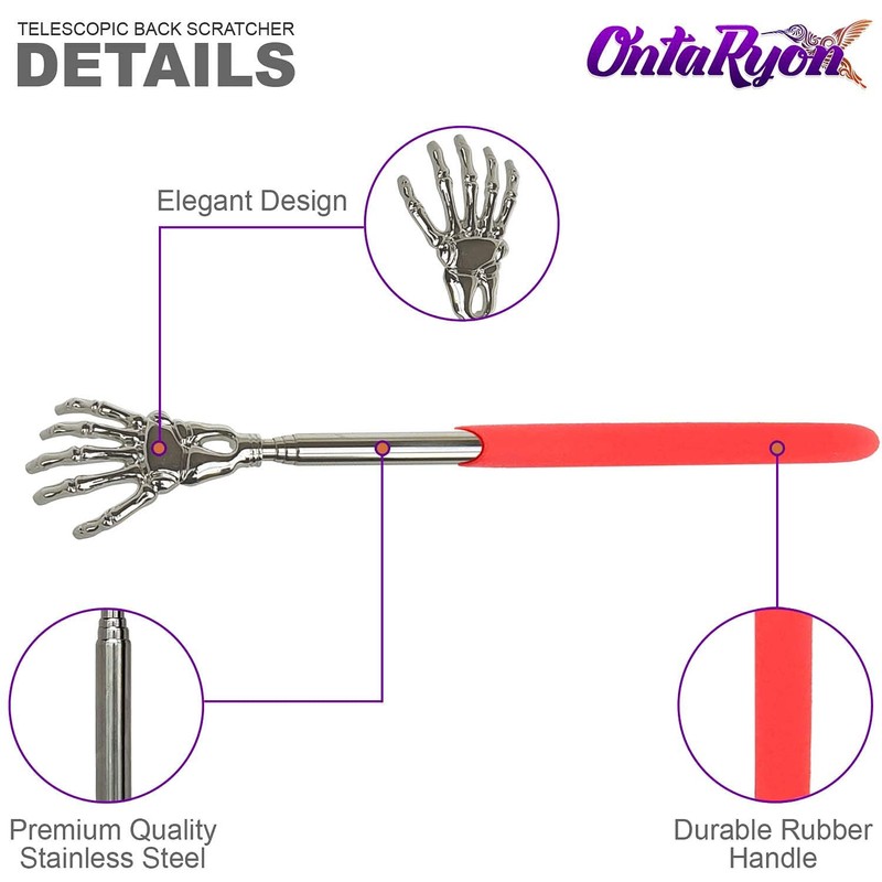 OntaRyon Telescopic Back Scratcher Gift Idea for Men and Women