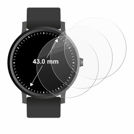 BROTECT Protective Glass for Watches (Circular Round, Diameter: 43 mm) (Pack of 6) Protective Film Tempered Glass [Extremely Scratch-Resistant 9H, Anti-Fingerprint, UL