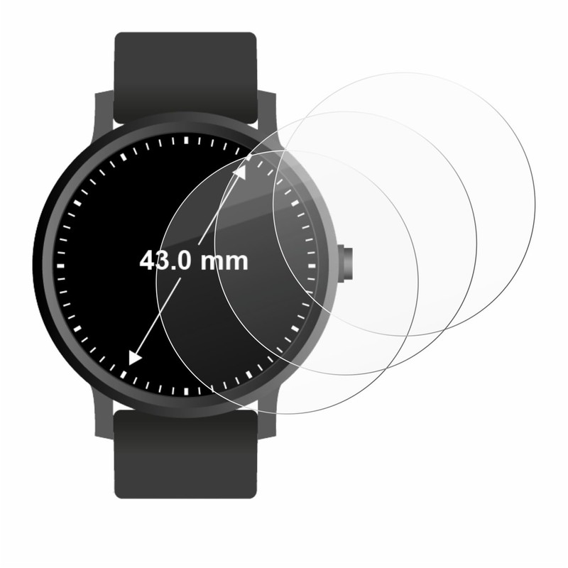 BROTECT Protective Glass for Watches (Circular Round, Diameter: 43 mm)