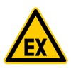 Sticker Warning Sign "Warning of Explosive Atmosphere EX" According to