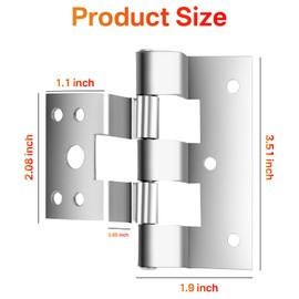 SuperDi 3 Pack Door Hinges Replacement for Combination Doors Compatible with Elixir Mobile Homes Exterior Door Hinge Series 6000 8000 9000 (Screws Included)