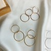 18k two-ring silver earrings drop ring earrings 3 colors double