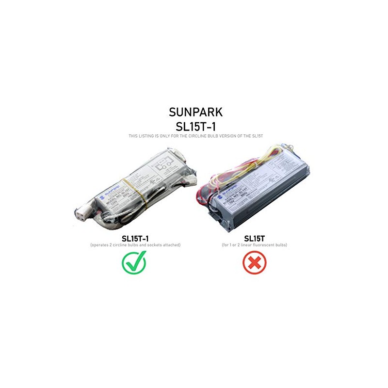 Sunpark SL15T-1 Electronic circline Ballast with lamp Holders Attached