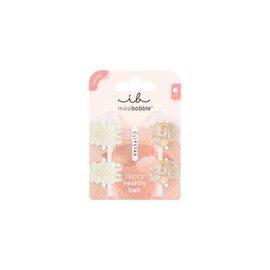 invisibobble Clipstar XS Petit Rainbow (4 Pieces) - Hair Clips Set for Children & Adults - Heart Design in Soft Beige Tones - Hair Crabs for Girls, Boys & Anyone Who Loves Playful Styles