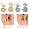 MagicEars 1pr Magic Backs Earring Lifters Silver Enlarged and Torn