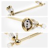Wall Mounted Polished Gold Towel Bar,Crystal Towel Holder Adjustable Towel