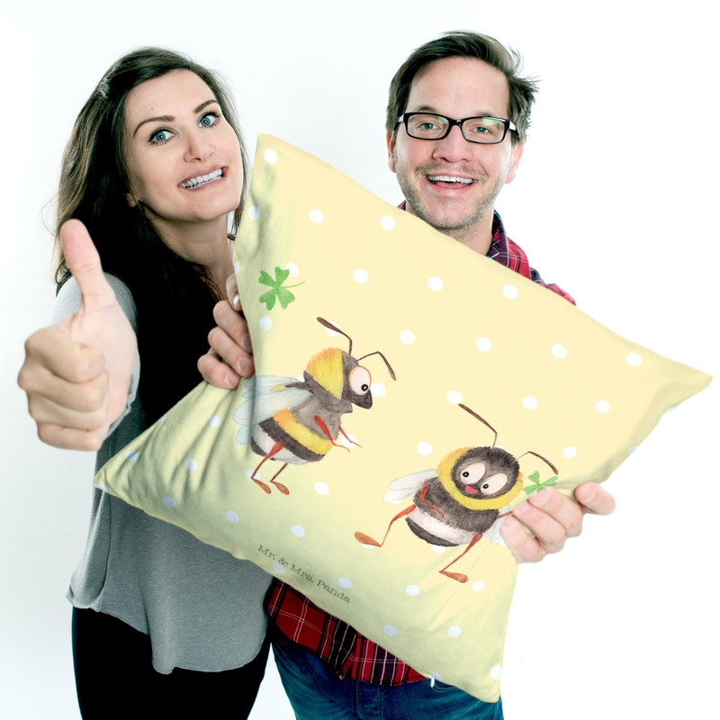 Mr. & Mrs. Panda Cushion Bumble Bee Clover Leaf Gift