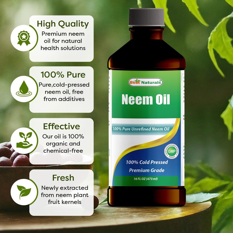Best Naturals 100% Pure Neem Oil, 100% Cold Pressed and