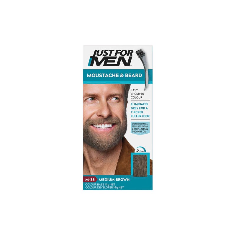 Just For Men Moustache & Beard Brush-In Colour Gel M-35