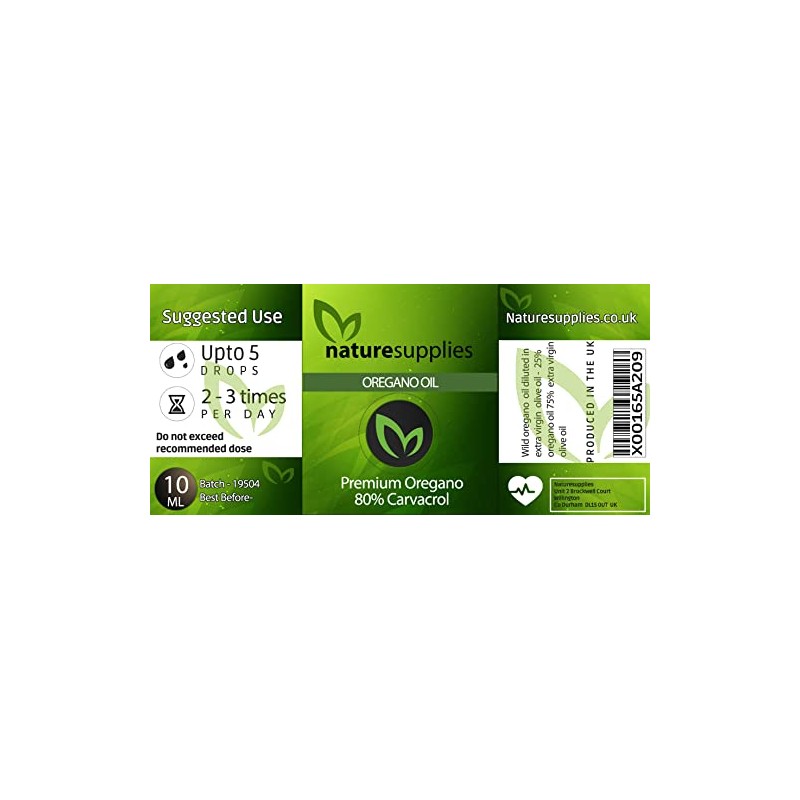 Naturesupplies Wild Oregano Oil 10ml Made in UK, Grown in