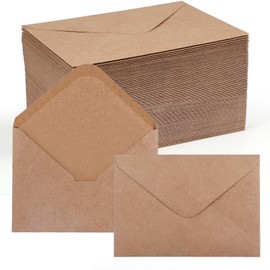 110x Siumir envelopes DIN C6 (6.3x4.4 inches) - Premium envelopes in Kraft Brown with Pointed Flap - 120 g/m² Paper - for documents, Invitations & Greeting Cards