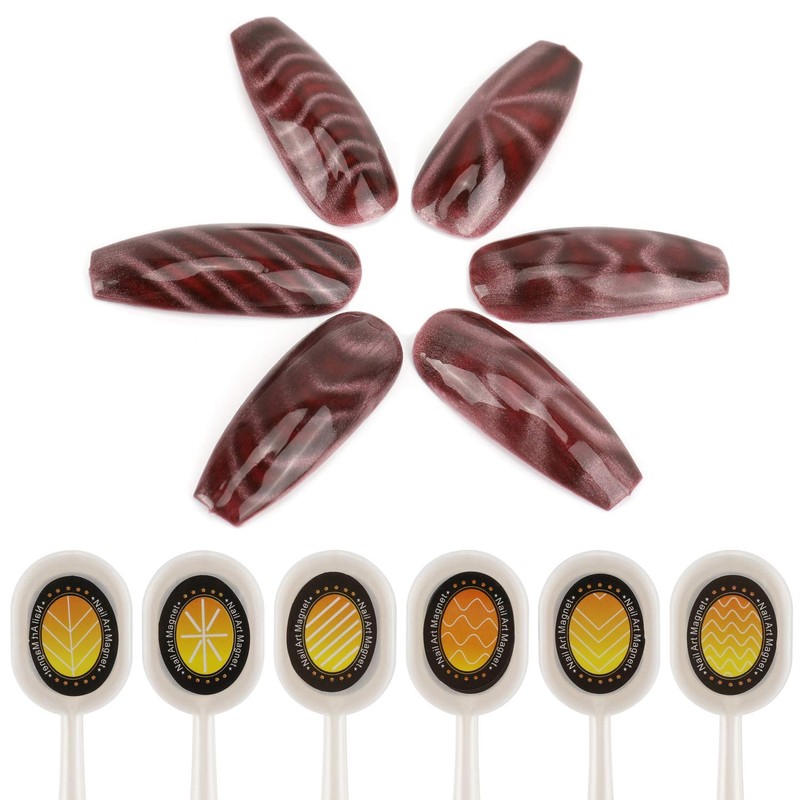 Mwoot 6 Piece Nail Magnet Tool, 3D Magnetic Stick for