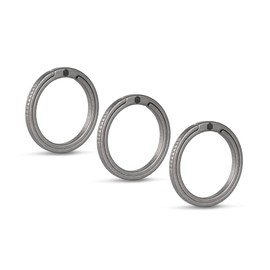 [KeyUnity] KA19 Titanium Key Ring for Men Key/Hanging Ring 17.5mm/25mm/33mm Titanium Alloy Key Ring High Hardness Key Ring 100% Titanium, Set of 3, edc, S/M/L, Silver, Lightweight Titanium, KA10-(S*3)