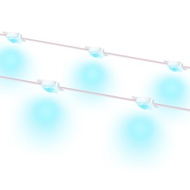 lemonlovely RGB Permanent Outdoor Light Strip 50ft with 25 LED Lights, Without Controller and Power Adapter