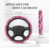 Mlanxi Camouflage Camo Pink 15 Inch Universal Steering Wheel Covers,