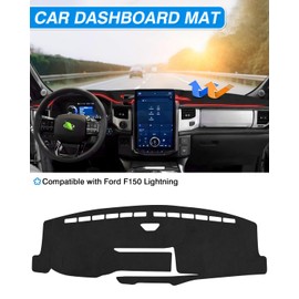 Cartist Dash Cover Fits for Ford F-150 F150 Lightning 2022-2025 (Only Fit for 15.5-inch Touchscreen), Dashboard Cover Mat for F150 Accessories