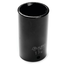 Performance Tool M853 1/2-Inch Drive 6-Point Impact Socket, 1-1/4-Inch for Heavy-Duty Applications with Increased Torque and Durability