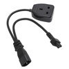 IEC320 C14 Male to C5 and Female Power Cord C14