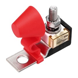 MECCANIXITY Terminal Fuse, 50A Terminal Block Fuse, 58V DC Marine Rated Battery Fuse and Terminal Block, with Fuse Holder, for The Circuit Protection of Automobiles Ships