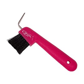 QHP Colour Hoof Pick with Brush (Fuchsia)