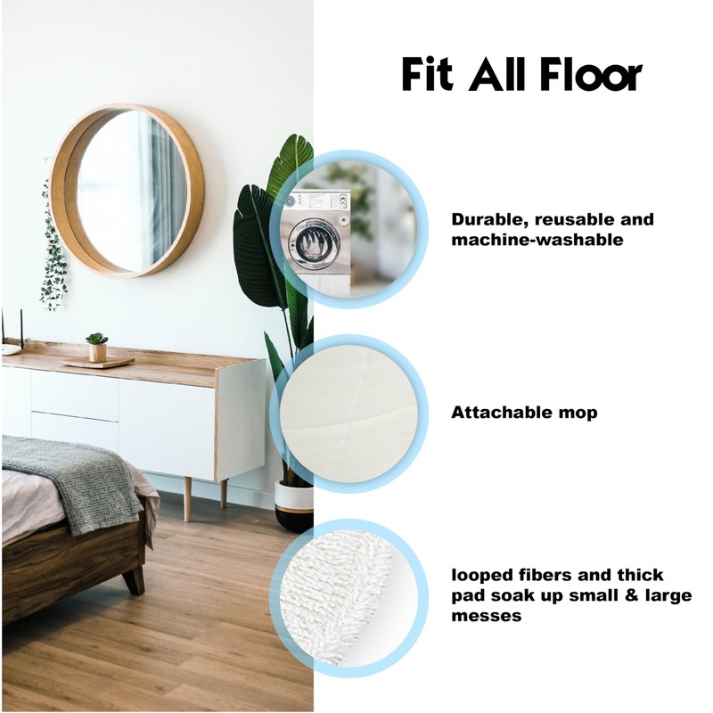 LTWHOME 22 cm Soft Mop Head Replacement Soft Mop Pad