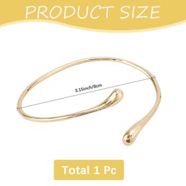 CABODYALS Golden Teardrop Cuff Bracelets Arm Bangle Boho Summer Beach Vintage Open Trendy Ring Layered Bohemian Gothic Punk Cuff Bracelet for Women Beaches Parties Clubs Dress Decors Jewelry Gifts