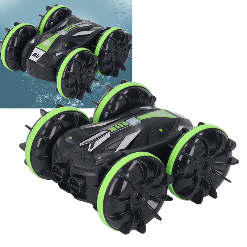 Amphibious Remote Control Car Waterproof Rechargeable Double Sided Tumbling RC