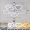 Dalouguan Modern Ceiling Fan with Light, 20" Personality Geometric Ceiling