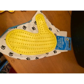 greenbrier kennel club Dog Grooming mitt  White With Paw Print, Brush Away Dog & Cat Fur