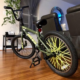 BEEGETTE Bicycle Spoke Skins Wraps BMX MTB Kids Road Mountain Bike Colorful Wheel Decoration-72 Pcs (Dark Yellow)