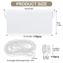 YZROHYI 10 Slat Curtain Replacement Parts 127 mm, Slat Curtain Weight Plates, Slat Weights, Vertical Blind Replacement Parts, Slat Hanger Vertical Blinds with Roller Chain and Chain Connector
