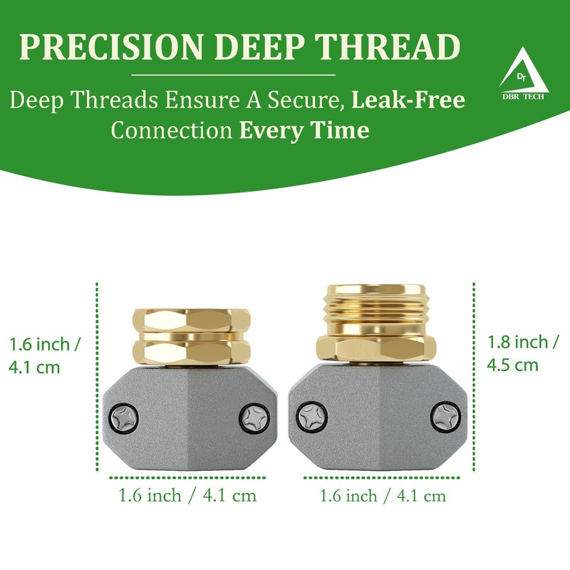 DBR Tech® Garden Hose Repair Kit, Fits 3/4 and 5/8