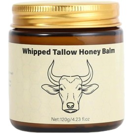 Whipped Tallow Honey Balm - Nourishing Moisturizer with Grass-Fed Beef Tallow & Honey, Lightweight Non-Greasy Formula for Dry, Sensitive Skin